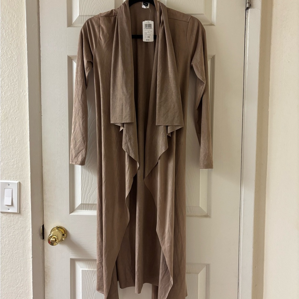 Windsor Tan Open Front Cardigan